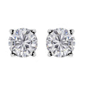 Moissanite Eternal Solitaire Stud Earrings in Sterling Silver - Sticky add to cart bar