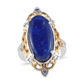 Karis Lapis Lazuli and Tanzanite Ring in 18K YG Plated and Platinum Bond 10.00 ctw - Sticky add to cart bar