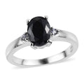 Midnight Sapphire and Tanzanite Ring in Stainless Steel (Size 10.0) 1.85 ctw - Sticky add to cart bar