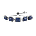 Lapis Lazuli Bolo Bracelet in Stainless Steel 29.20 ctw - Sticky add to cart bar