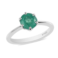 RHAPSODY 950 Platinum AAAA Kagem Zambian Emerald Solitaire Ring 4.91 Grams 1.05ctw