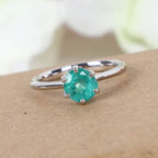 RHAPSODY 950 Platinum AAAA Kagem Zambian Emerald Solitaire Ring 4.91 Grams 1.05ctw