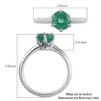 RHAPSODY 950 Platinum AAAA Kagem Zambian Emerald Solitaire Ring 4.91 Grams 1.05ctw