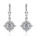 Moissanite Dangling Earrings in Platinum Over Sterling Silver 1.50 ctw - Sticky add to cart bar