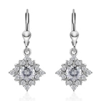 Moissanite Dangling Earrings in Platinum Over Sterling Silver 1.50 ctw