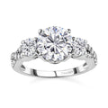 Moissanite Ring in Platinum Over Sterling Silver 2.35 ctw - Sticky add to cart bar