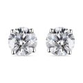 Moissanite Solitaire Stud Earrings 1.50 ctw - Sticky add to cart bar