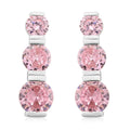 Simulated Pink Diamond Earrings in Sterling Silver 2.00 ctw - Sticky add to cart bar