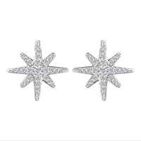 Moissanite Earrings in Platinum Over Sterling Silver 0.90 ctw