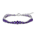 African Amethyst Bracelet in Platinum Over Sterling Silver (6.50-8.50In) 8.85 ctw - Sticky add to cart bar