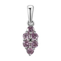 Narsipatnam Purple Spinel Elongated Pendant in Platinum Over Sterling Silver 0.70 ctw - Sticky add to cart bar