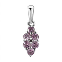 Narsipatnam Purple Spinel Elongated Pendant in Platinum Over Sterling Silver 0.70 ctw