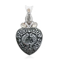 Sajen Silver Hematite Carved and Multi Gemstone Pendant in Platinum Over Sterling Silver 81.15 ctw - Sticky add to cart bar