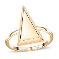 Luxoro 10K Yellow Gold Triangle Shaped Ring 1.90 Grams (Del. in 7-10 Days)