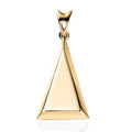 Luxoro 10K Yellow Gold Triangle Shape Pendant 1.40 Grams - Sticky add to cart bar