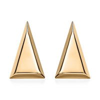 Luxoro 10K Yellow Gold Triangle Shape Stud Earrings 1.25 Grams