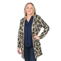 Randee Brown Cheetah Printed Cardigan - 2X