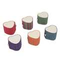 Set of 6 Multi Color Heart Shape Bamboo Jewelry Box (2.95"x2.76"x2.36") - Sticky add to cart bar