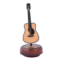 Brown Rotating Violin Shape Music Box (3.74"x3.74"x8.27")