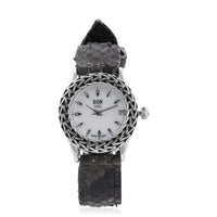 EON 1962 Swiss Movement Watch with Black and Grey Python Leather Band