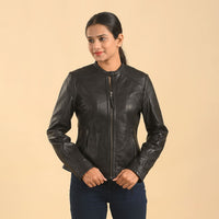 LA MAREY 100% Genuine Lamb Leather Motorcycle Jacket