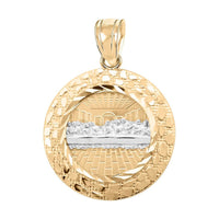 Made in America 10K Yellow and White Gold The Last Supper Medallion Pendant 2.50 Grams