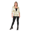 TAMSY Gold Metallic Blazer - Small - Sticky add to cart bar