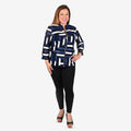TAMSY Navy and White Patchwork Jacket - XS - Sticky add to cart bar