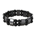 Hematite and Shungite Stretch Bracelet 222.00 ctw - Sticky add to cart bar