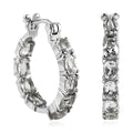 Doorbuster African Amethyst Hoop Earrings in Stainless Steel 5.35 ctw - Sticky add to cart bar