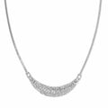 Austrian Crystal Half Moon Necklace in Slivertone (20-22 Inches) - Sticky add to cart bar