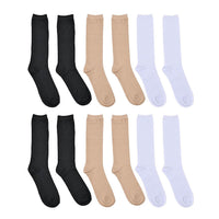 Set of 6 Multi Color Pair Calf Socks