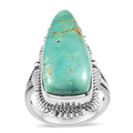 Artisan Crafted Royston Turquoise Solitaire Ring in Sterling Silver (Size 10.0) 9.25 ctw - Sticky add to cart bar