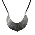 Brown Shell Dolphin Carving and Black Suede String Necklace 26 Inches - Sticky add to cart bar