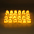 Set of 24pcs Ivory Candle with Warm Lights (1.45"x1.6") - Sticky add to cart bar