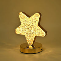 Touch Controlled Star-shaped Crystal Table Lamp (5.9"x6.9")
