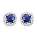 Lab Created Spinel, Simulated White and Blue Diamond 2.55 ctw Earrings in Silvertone - Sticky add to cart bar