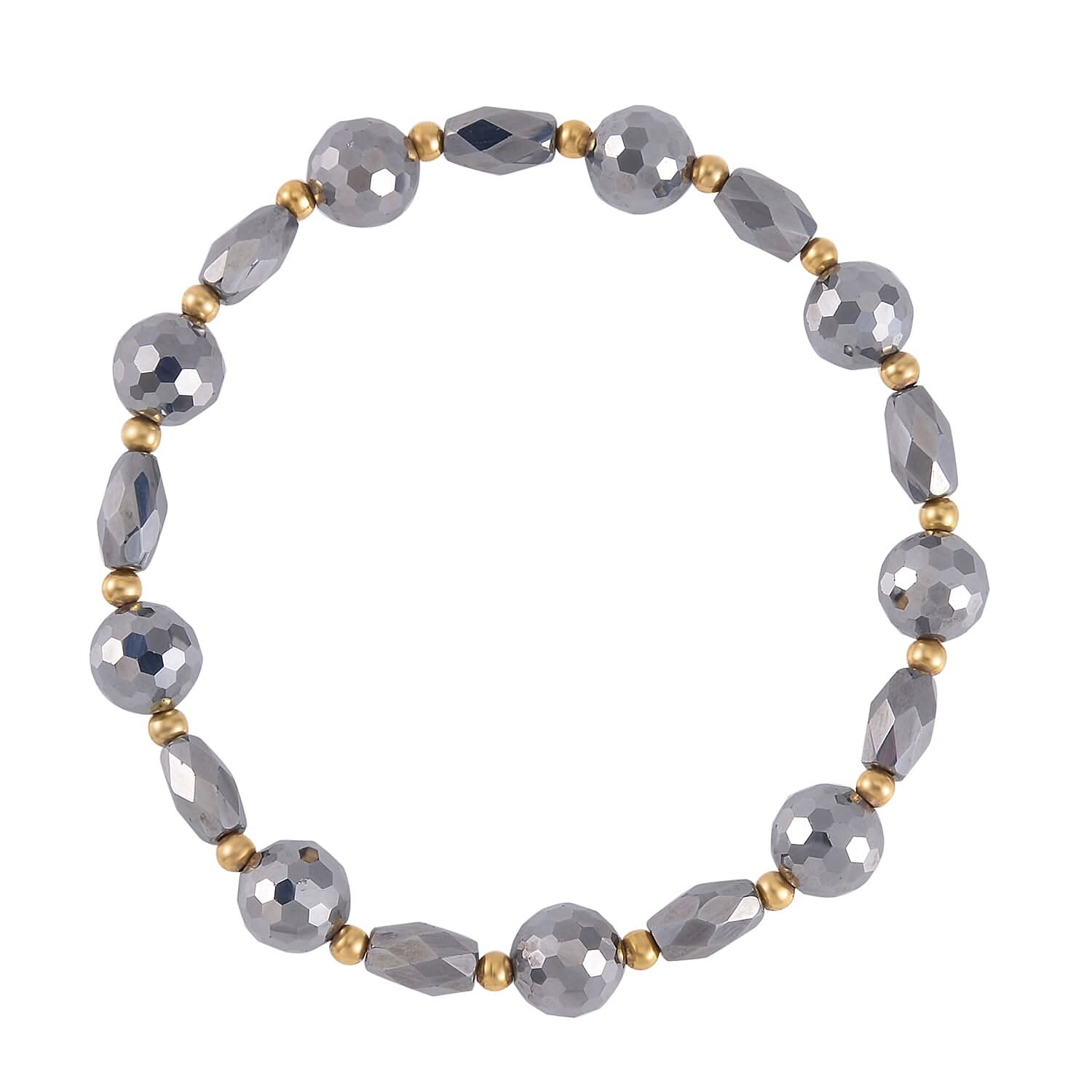Terahertz Station Stretch Bracelet in Goldtone 38.65 ctw