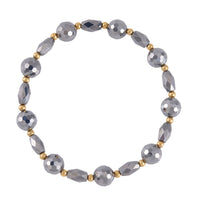 Terahertz Station Stretch Bracelet in Goldtone 38.65 ctw