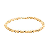 10K Yellow Gold 4mm Diamond Cut Beaded Bracelet (7.50 In) 5.6 Grams