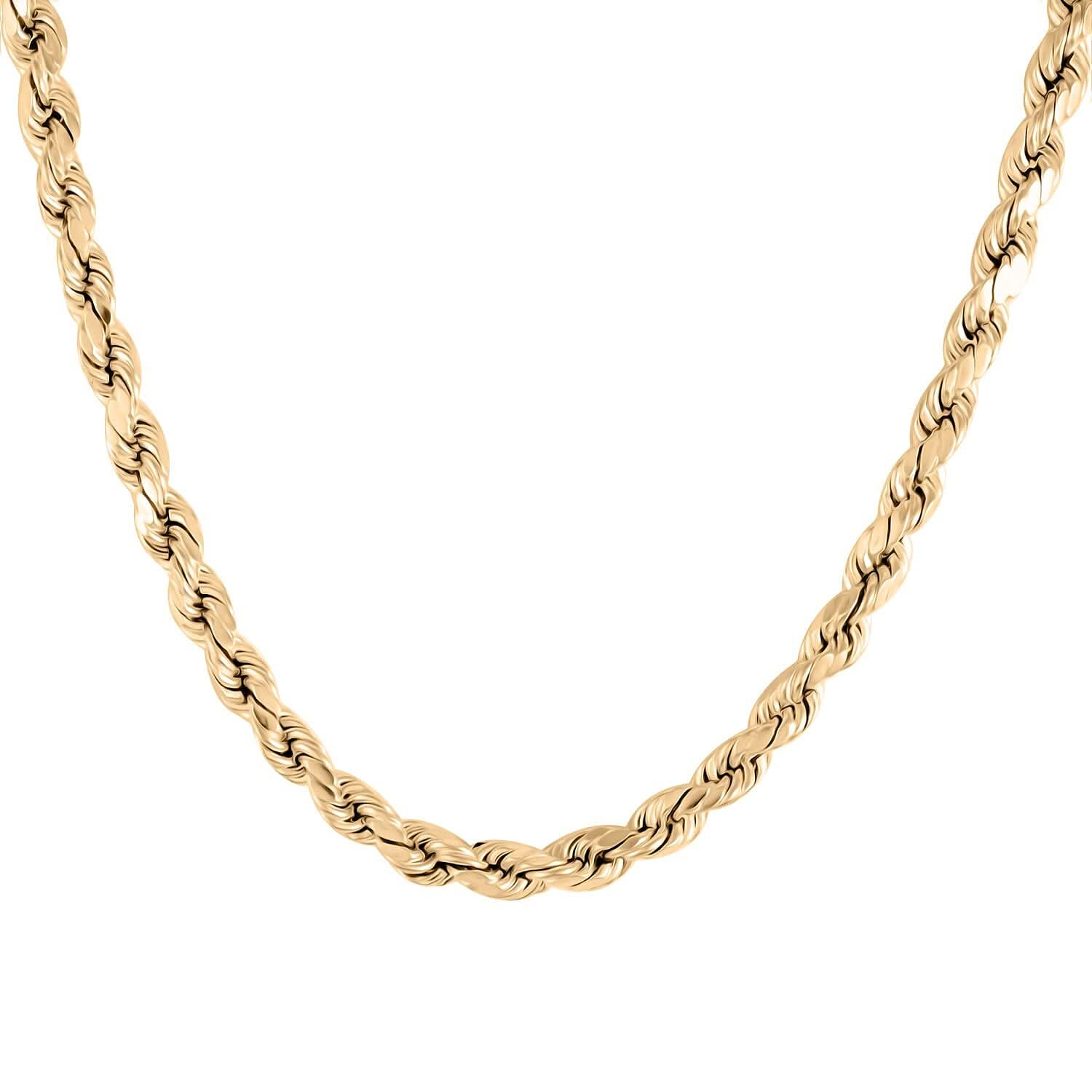 10K Yellow Gold 6mm Rope Necklace 26 Inches 13 Grams