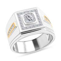 Modani 14K Yellow and White Gold I-J I2-I3 Diamond Men's Ring 9.90 Grams 2.10 ctw