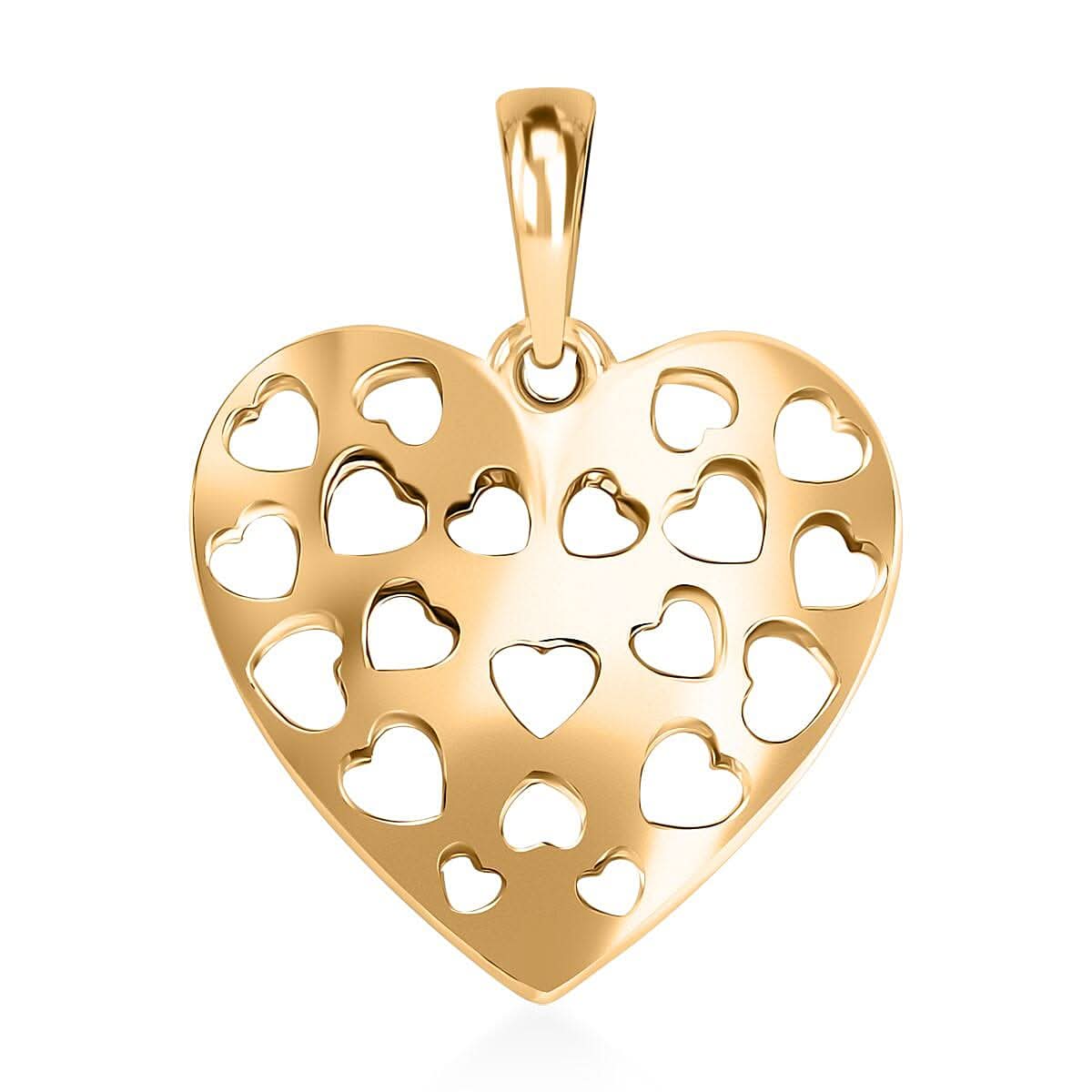 Luxoro 14K Yellow Gold Heart Pendant 2.15 Grams