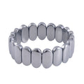 Terahertz Oval Block Stretch Bracelet 230.00 ctw - Sticky add to cart bar