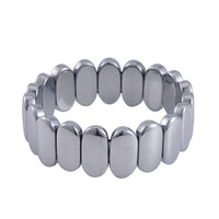 Terahertz Oval Block Stretch Bracelet 230.00 ctw