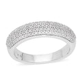 Diamond Ring in Platinum Over Sterling Silver (Size 6) 0.50 ctw - Sticky add to cart bar