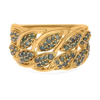 Green Diamond Nature’s Embrace Ring in Sterling Silver