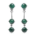 African Malachite Multi Function Earrings in Stainless Steel 7.40 ctw - Sticky add to cart bar