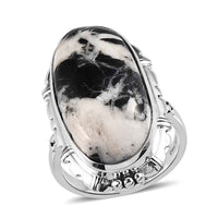 Artisan Crafted White Buffalo Ring in Sterling Silver 15.15 ctw