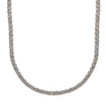 D'Joy 100 Facet Moissanite Tennis Necklace 18 Inches in Vermeil Yellow Gold Over Sterling Silver 35.85 ctw - Sticky add to cart bar